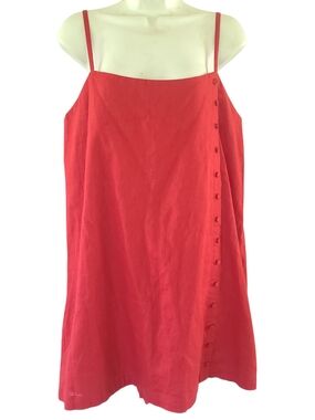 Abercrombie & Fitch Linen-Blend
Button Dress Skort Vivid Red
Size LG NWT